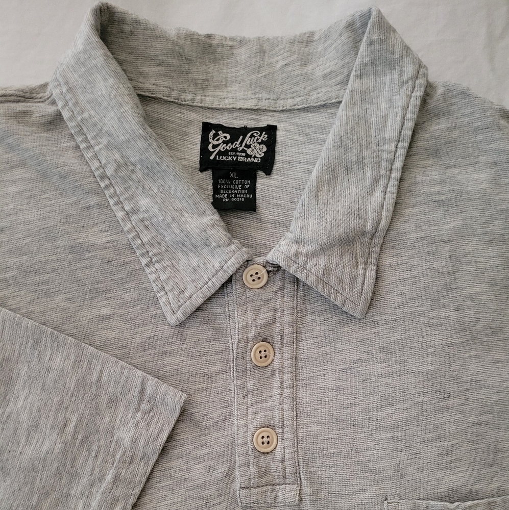 Lucky Brand Gray Shirt XL